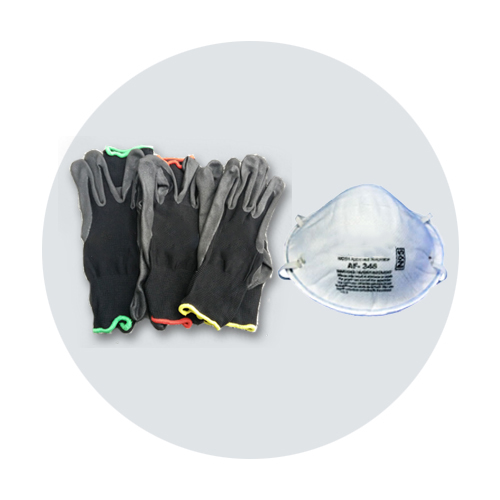 Safety gear and protective equipment for HVAC professionals.